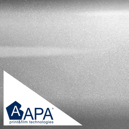 Filme adesivo prateado fosco metálico APA fabricado na Itália para embalagem de carro h150