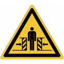 ISO 7010 "Danger of crushing" adhesive signs - W019 Best Price