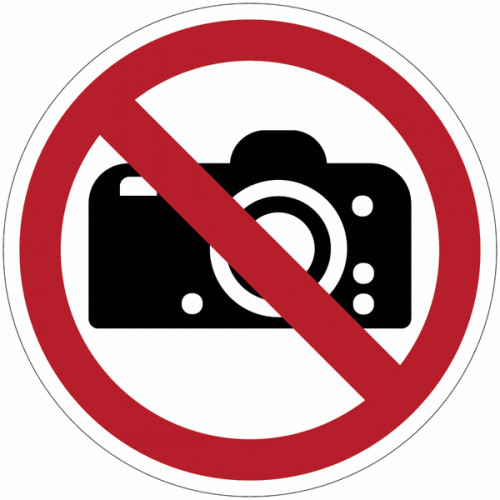 Señales de prohibición ISO 7010 "No fotografía" - P029 Mejor