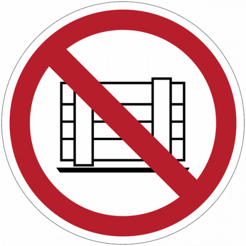 ISO 7010 Verbotszeichen „Durchfahrt nicht behindern“ – P023