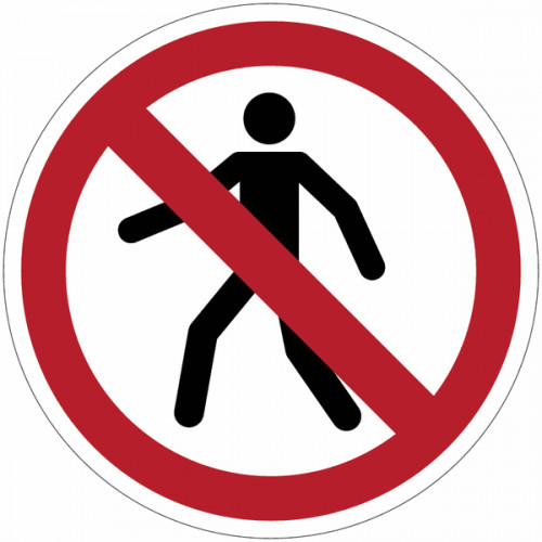 ISO 7010 prohibition signs "No pedestrians" - P004 Best Price