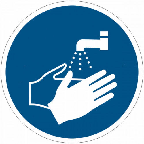 ISO 7010 mandatory signs "Wash your hands" - M011 Best Price