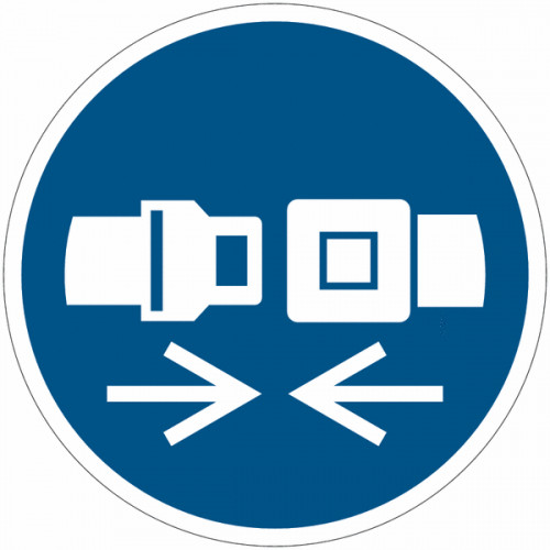 ISO 7010 mandatory signs "Fasten seat belt" - M020 Best Price