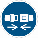 ISO 7010 mandatory signs "Fasten seat belt" - M020 Best Price