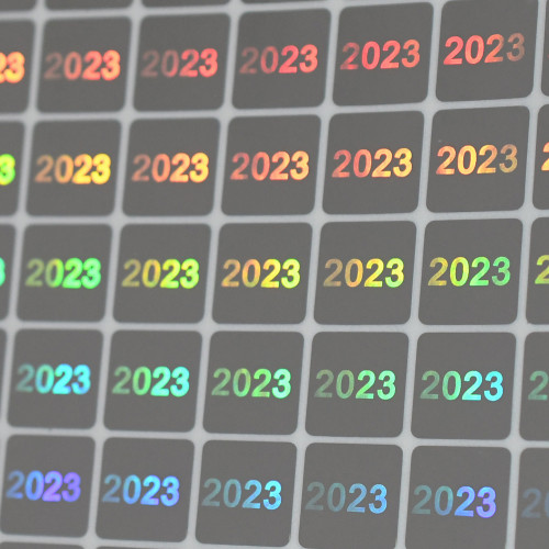 100 Etiquetas autocolantes holográficas ano 2021 com selo de