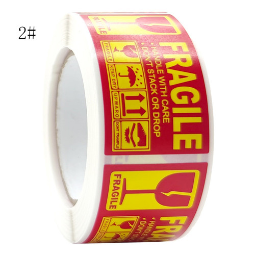 Cinta adhesiva de embalaje con etiquetas escritas "FRAGILE" 250