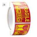 Adhesive packing tape with "FRAGILE" written labels 250 labels