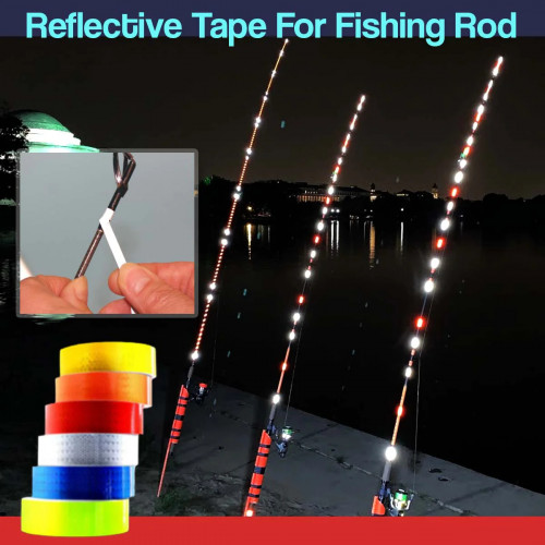 Cinta adhesiva reflectante para caña de pescar – 7mm x 3 metros