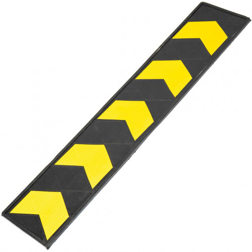 Black and yellow Chevron reflective rubber wall guard protector