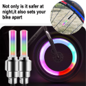 2 Luces Led multicolor para Válvula de Rueda de Bicicleta en 4