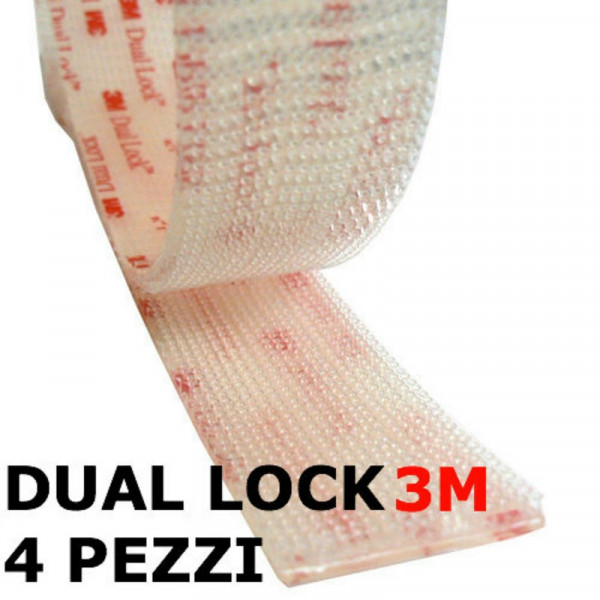 Pegatinas transparentes rectangulares en velcro Dual Lock™ de la