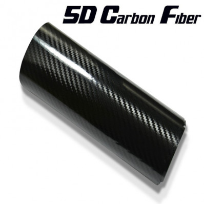 5D High Gloss Black Carbon Fiber Car Wrap decorative film Best