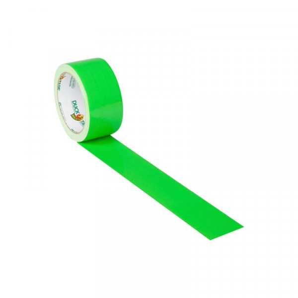 WOD GTC12 - Cinta adhesiva de bajo brillo, color verde fluorescente, 4  pulgadas x 60 yardas (paquete de 12) sin residuos, tela de tela no  reflectante