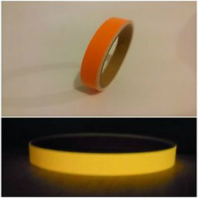 Phosphorescent and Fluorescent orange adhesive tape glows in