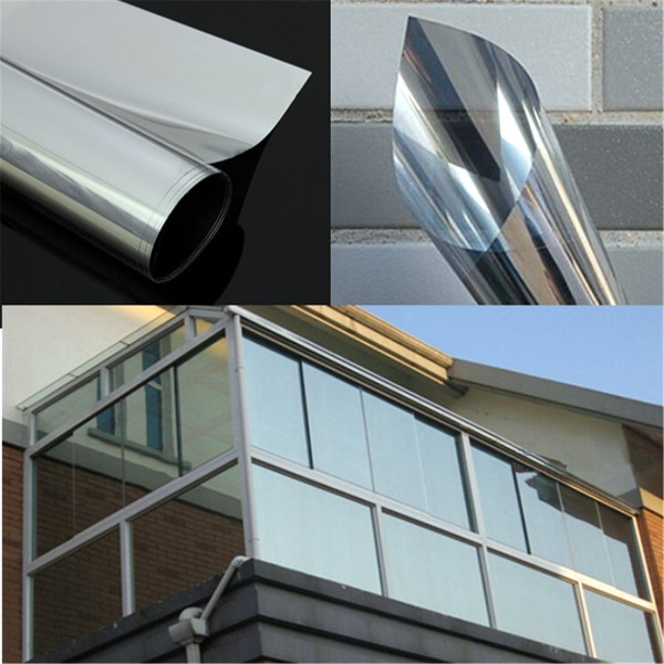 Lámina de espejo autoadhesiva para ventana plata, 90 x 200 cm protección visual protección contra rayos UV aislamiento térmico infrarrojos