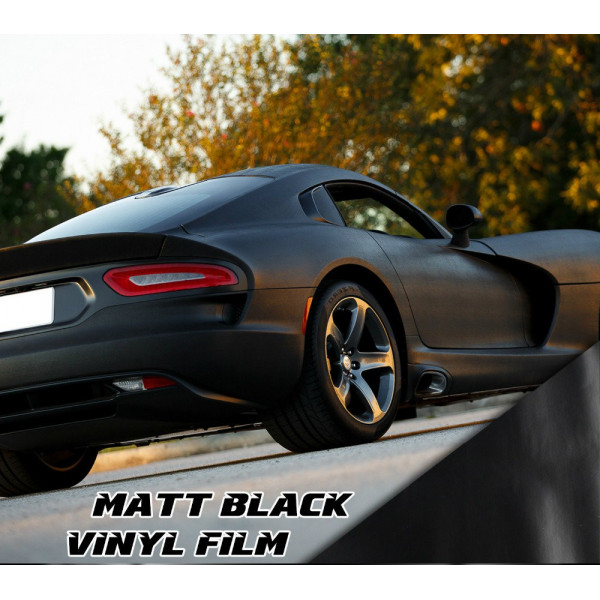 Folie schwarz matt black satin Wrapping Film 800 x 180 cm in Baden