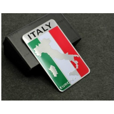 Pegatina en aluminio 3D de la bandera italiana Mejor precio