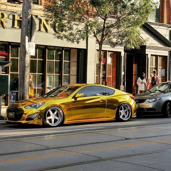 Gold Chrom Aufkleber Car wrapping Film Auto Moto Chrom keine