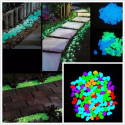 Multicolour phosphorescent resin pebbles that glow in the dark