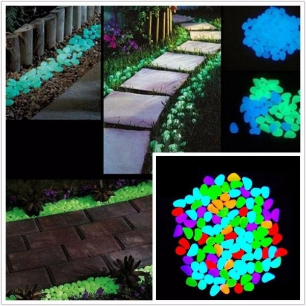 Sassi luminosi in resina fotoluminescente multicolor per arredo Shop Online