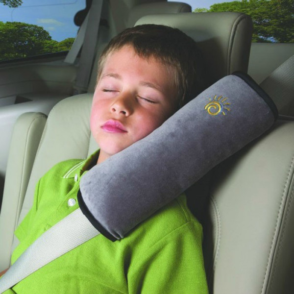 Protezione per cintura di sicurezza per auto, cuscino per cintura di  sicurezza staccabile, 2 cuscinetti da viaggio comfort per seggiolino auto  per adulti e bambini (nero)