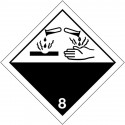 Placa de advertência transporte de “ substâncias tóxicas ou