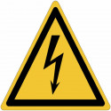 Warnschilder: "elektrischer Strom.