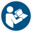 Placa de símbolo internacional ISO7010 – Ler o manual de