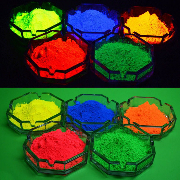 Pigmento additivo polvere luminescente fosforescente si illumina al buio 8 color