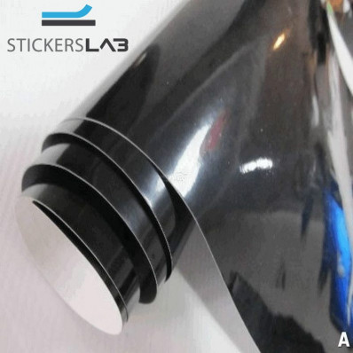  MYLPDZSWZX Tamaño 4.4 x 49.2 ft/rollo de 3 capas de alto brillo  negro película de vinilo para techo de coche con burbujas de aire libre  fama Will Luopan calcomanías de coche (