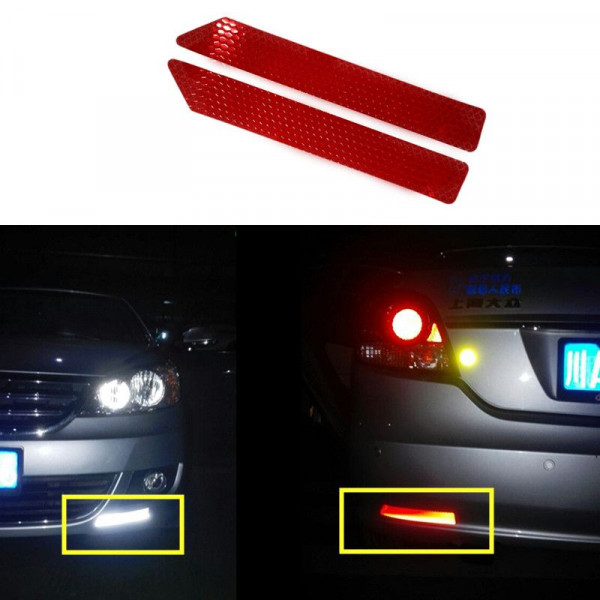 4 piezas de pegatinas reflectantes para coche rojo, pegatinas para coche,  cubo de rueda, seguridad para coche eléctrico, cuerpo luminoso, advertencia  nocturna