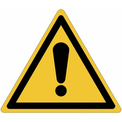 Panneaux adhésifs danger générale ISO 7010 - W001 vente en