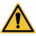 Panneaux adhésifs danger générale ISO 7010 - W001 Vente en