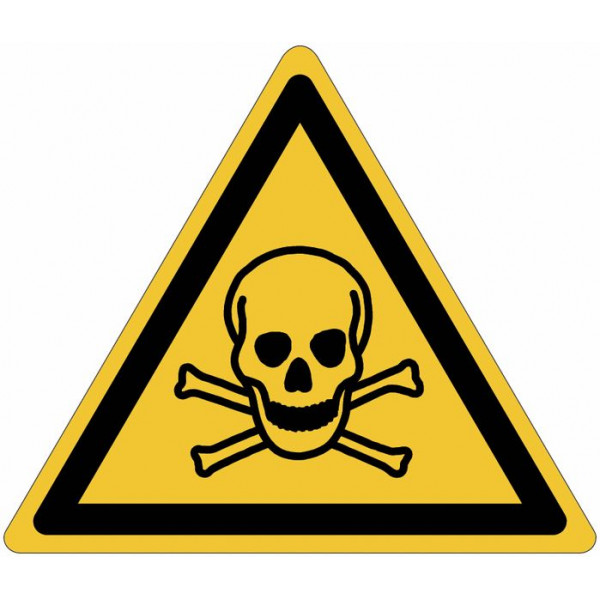 Placa de perigo produto tóxico - Trik