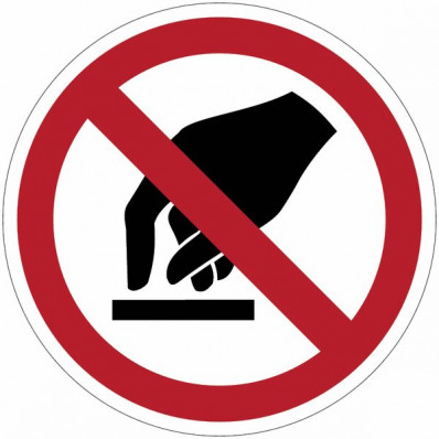 Ban sign "Do not touch" - P010 Shop Online