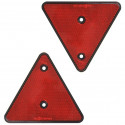 2 catadiottri triangolari rossi forati rifrangenti posteriori