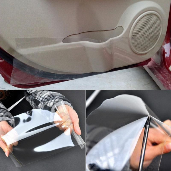 Film de protection de seuil de porte de voiture transparent, film de  protection auto-adhésif pour la plupart des voitures (10cm X 5m)