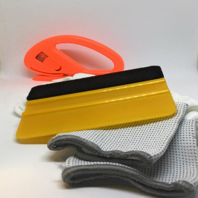 Car wrap application kit (Gloves – 3M™ gold squeegee – Snitty