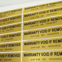 100 "Warranty void if removed" Adhesive anti-tampering labels