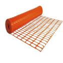 Construction site net for orange plastic fencing also for