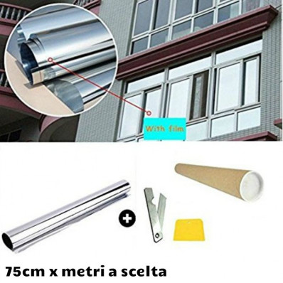6,57 €/m² lámina efecto espejo para ventana Lámina UV protección solar privacidad antiespionaje!!! 