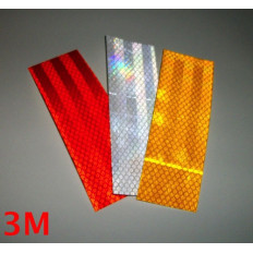 4 Stück Reflektierendes Band Reflektierender Sicherheitswarnaufkleber Film  Weiß Rot, Fluoreszierendes Band Sicherheitsaufkleber für Nachtsichtbarkeit