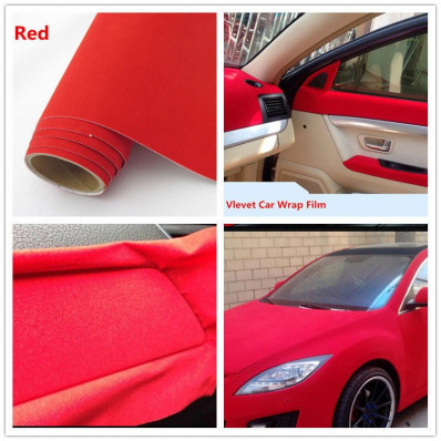 Klebefolienband aus rotem Samt für Tuning Wrapping Dekoration