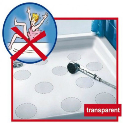 Anti-Rutsch-Aufkleber für Badewannen und Duschen - Transparent und