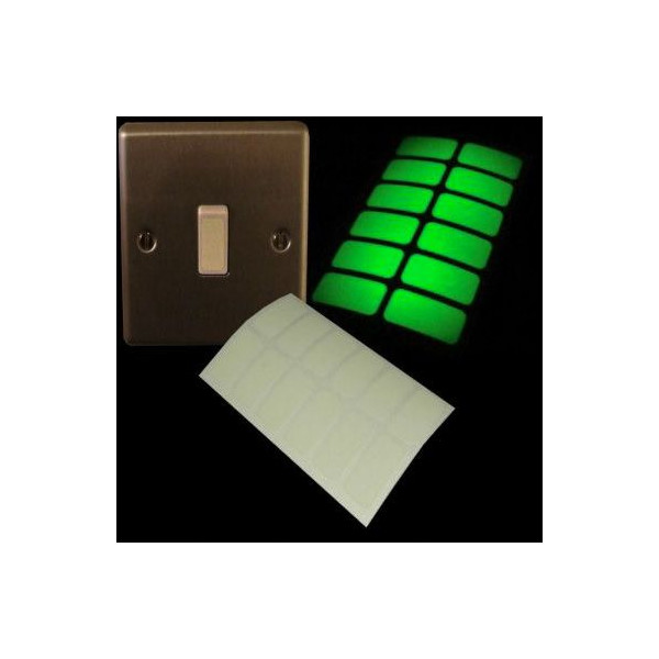 Adesivo per interruttore luce fosforescente luminescente - 24 pezzi Shop