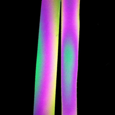 arco iris de la cinta reflectante con tonos holográficos de
