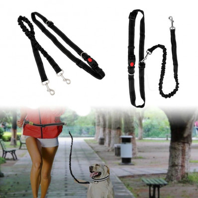 Coleira elástica para corrida / caminhada com cães equipados