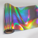 Adhesive film holographic effect silver plated cut to the 100cm