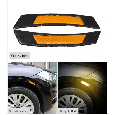 4 autocollants de protection anti-rayures en fibre de carbone pour seuil de porte de voiture