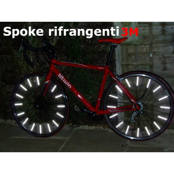 2016 strisce riflettenti bici 75mm12pcs Bici per bici da corsa con raggio a  sfera catarifrangente catarifrangente